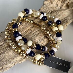 Gold Earthy Tones 3 Stretch Bracelets The Limited